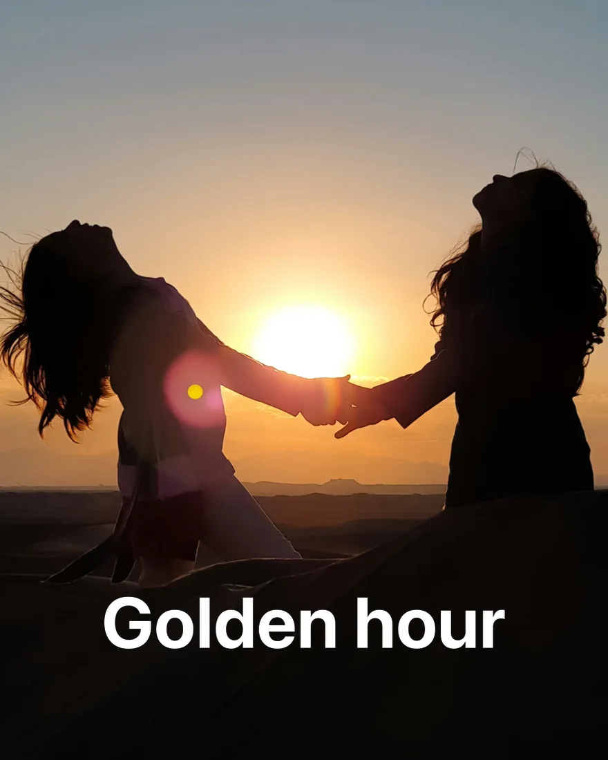 The same photo and line, in the selected caption style.